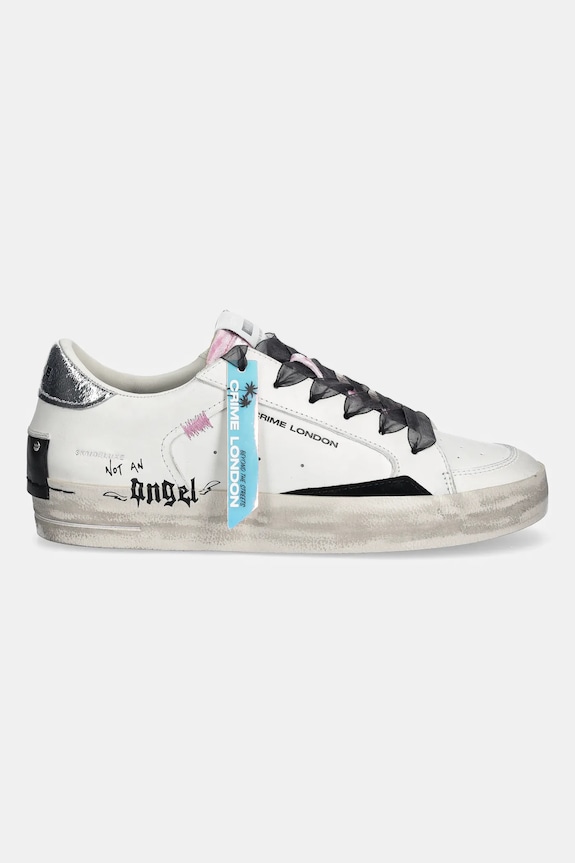 Crime London sneakers din piele SK8 DELUXE 25102AA8.10 alb SS26