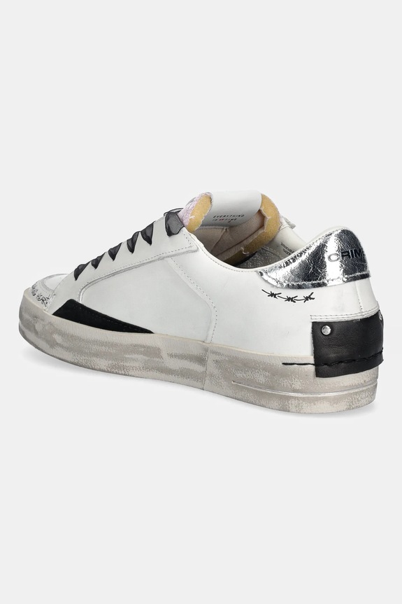 Încălțăminte Crime London sneakers din piele SK8 DELUXE 25102AA8.10 alb