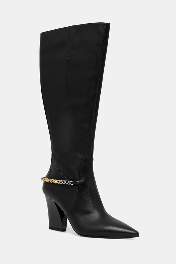 Kožne čizme Pinko Viola 03 zrnata koža crna SD0419.P087.Z99