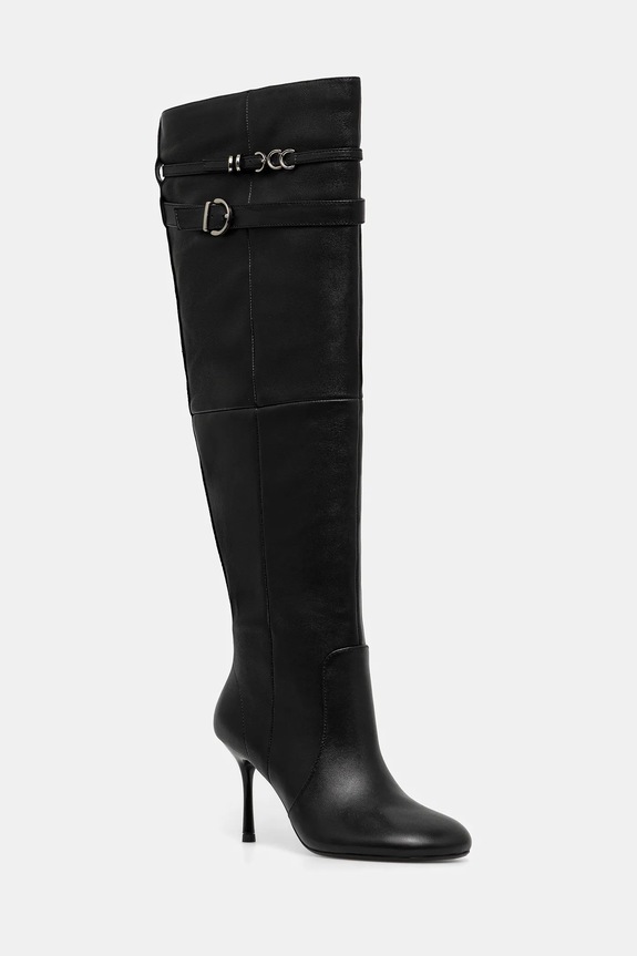 Pinko stivali in pelle Polly 02 non isolato nero SD0281.P003.Z99