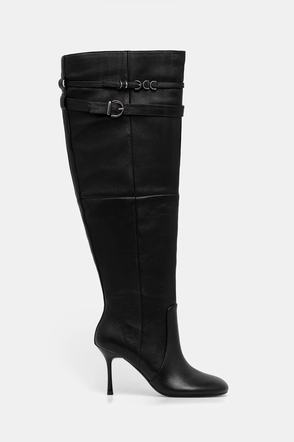 Pinko stivali in pelle Polly 02 SD0281.P003.Z99 nero AW25