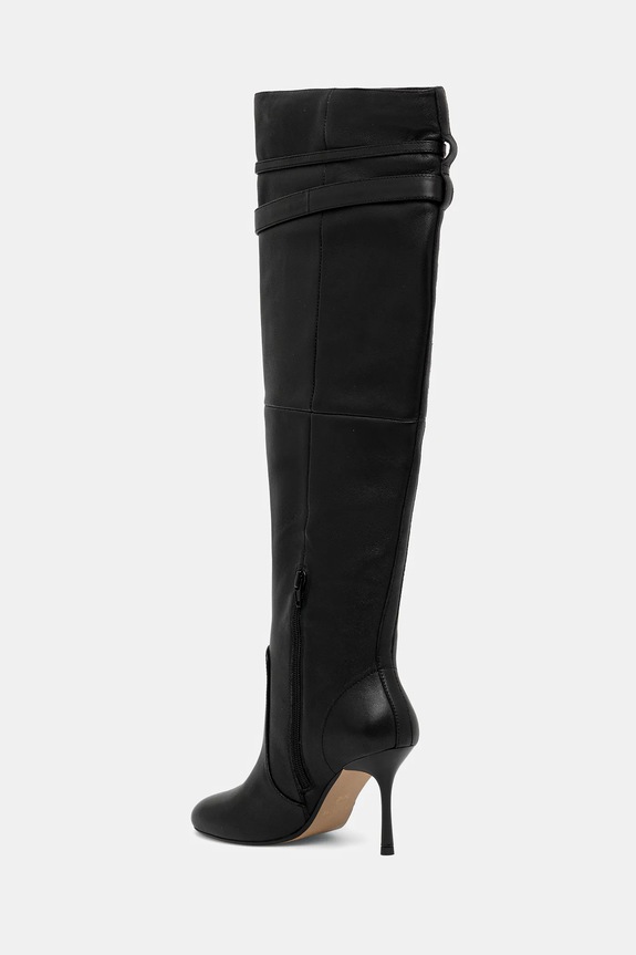 Scarpe Pinko stivali in pelle Polly 02 SD0281.P003.Z99 nero