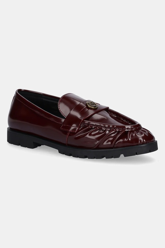 Pinko scarpe in pelle Nora 01 pelle verniciata granata SD0435.P114.P61