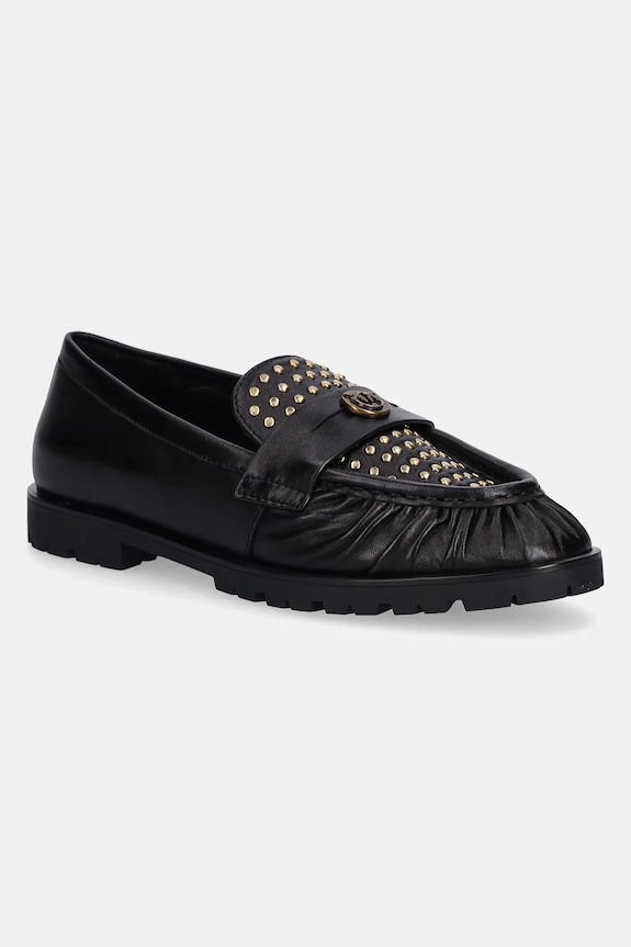 Pinko scarpe in pelle Nora 01 pelle fiore nero SD0435.P120.Z99