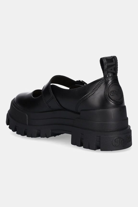 Scarpe Buffalo ballerine Aspha Loafer Buckle Os 1620046.BLK nero