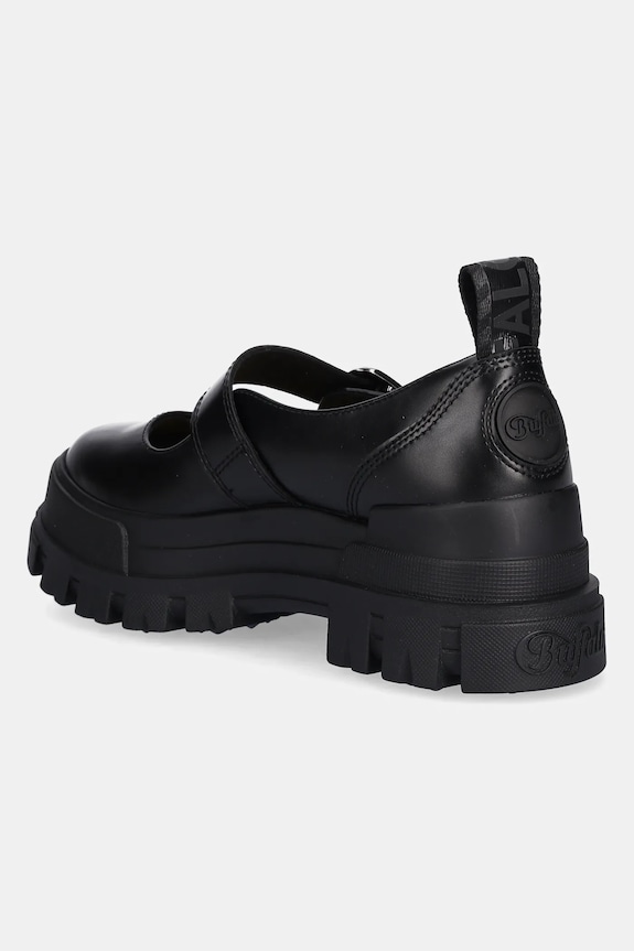Scarpe Buffalo ballerine Aspha Loafer Buckle Os 1620046.BLK nero