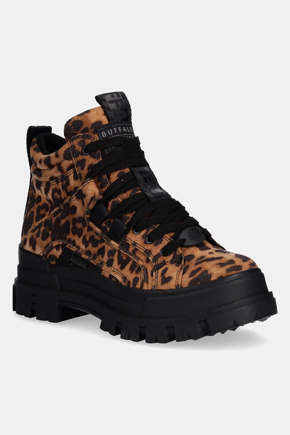 Čizme Buffalo Aspha Nc Mid na vezanje smeđa 1622591.LEO