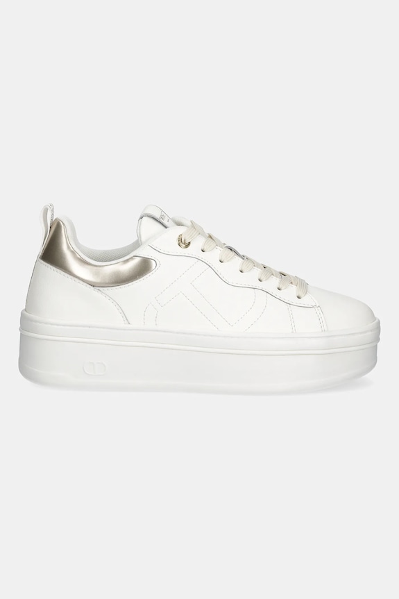 Δερμάτινα sneakers Twinset 252TCP024.07049 λευκό AW25