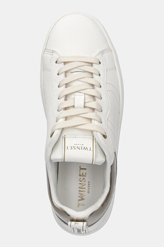 Δερμάτινα sneakers Twinset λευκό 252TCP024.07049
