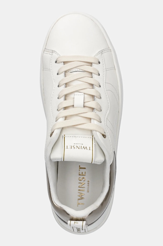 Δερμάτινα sneakers Twinset λευκό 252TCP024.07049