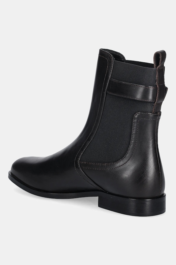 Încălțăminte Twinset ghete chelsea de piele 252TCP120.00203 maro