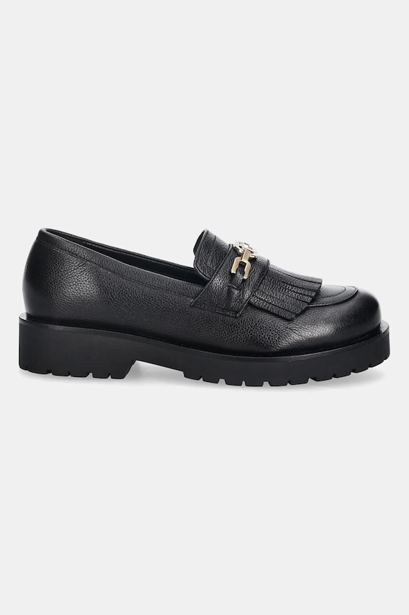 Twinset bőr mokaszin 252TCP152.00006 fekete AW25