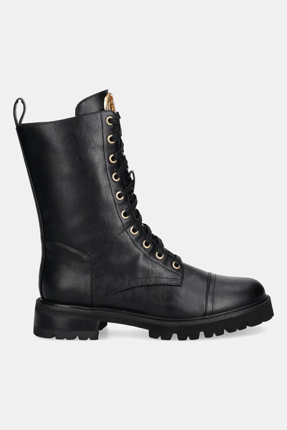 Twinset bőr bakancs 252TCP190.00006 fekete AW25