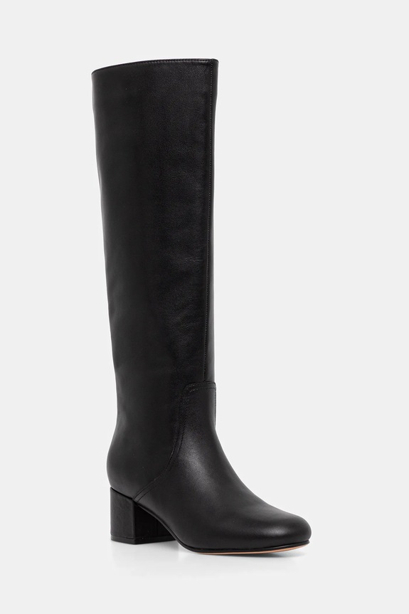 Twinset stivali in pelle non isolato nero 252TCP240.00006