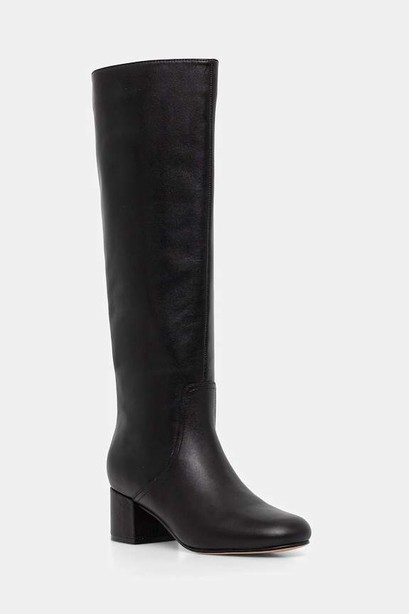 Twinset stivali in pelle non isolato nero 252TCP240.00006