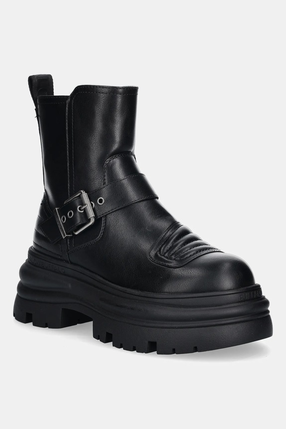 Μποτάκια Buffalo Dione Biker Boot Mid 5-8 cm μαύρο 1270127