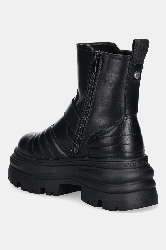 Παπούτσια Μποτάκια Buffalo Dione Biker Boot Mid 1270127 μαύρο