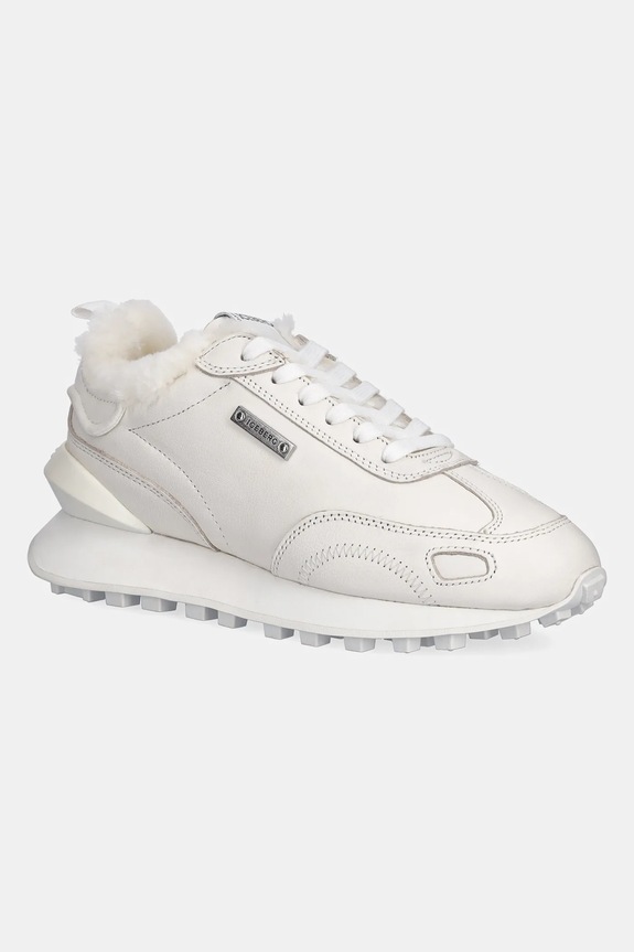 Iceberg sneakers in pelle Loop pelle fiore beige ID232005