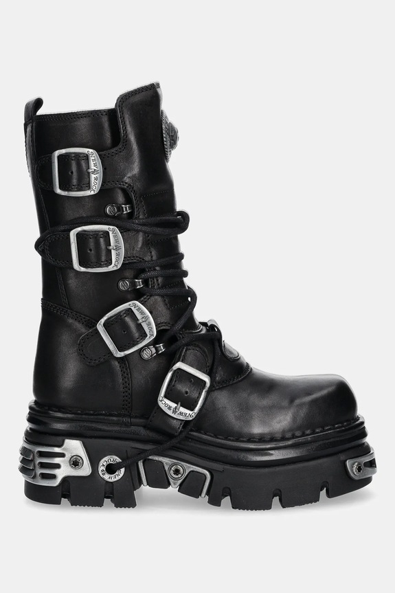 New Rock bocanci de piele M.373.S4 negru AW25