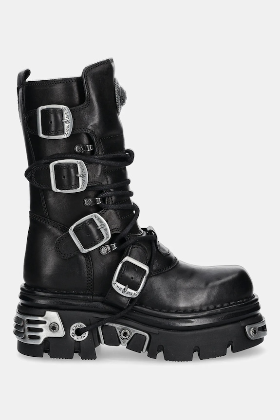 New Rock bocanci de piele M.373.S4 negru AW25