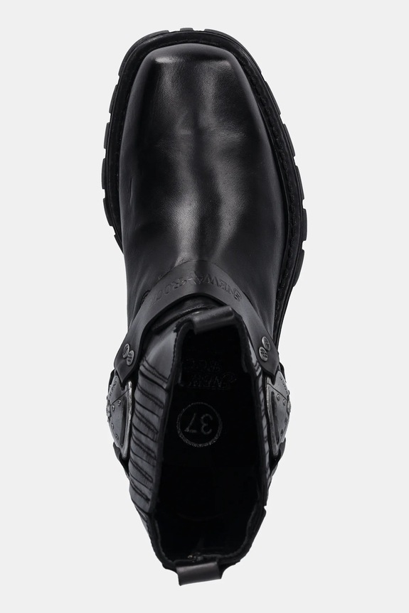 New Rock sztyblety skórzane Itali Negro, Motorcycle Negro czarny M.7605.S1