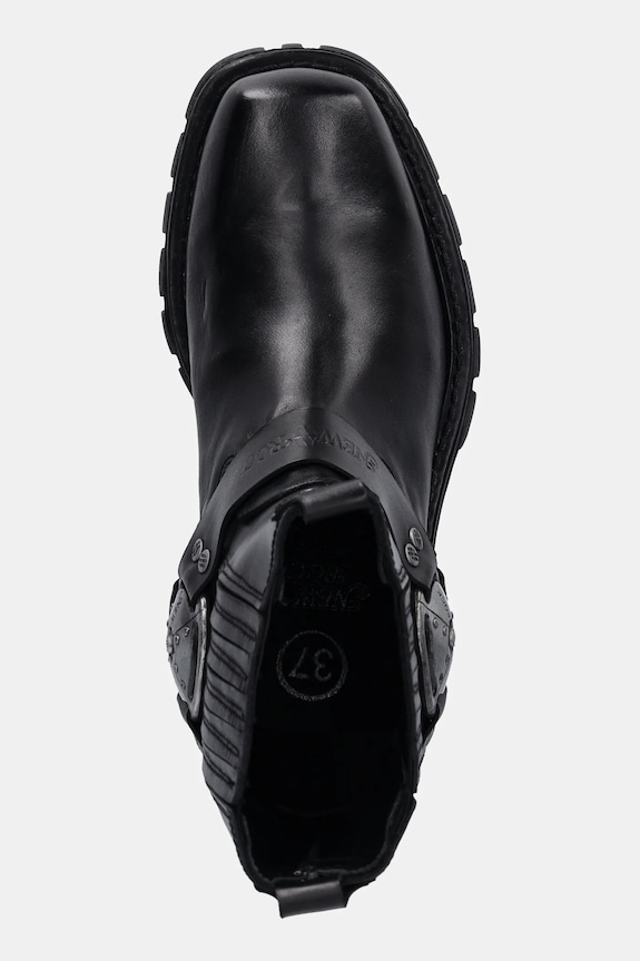 New Rock sztyblety skórzane Itali Negro, Motorcycle Negro czarny M.7605.S1