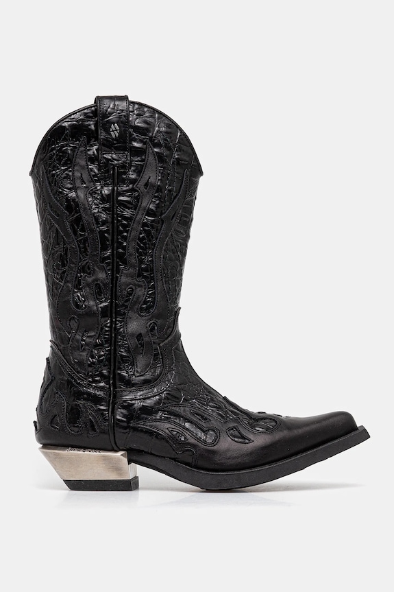 Шкіряні черевики New Rock Nomada Y Firence Negro, West Negro-Acero T.Acero M.7921.S1 чорний AW25