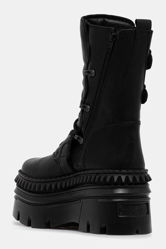 Cipők New Rock bőr csizma M.WALL373.S15 fekete