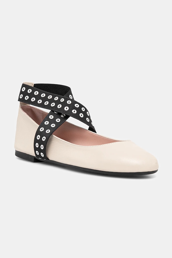 Kožené balerínky Pretty Ballerinas Nicole béžová 52562.002.9101