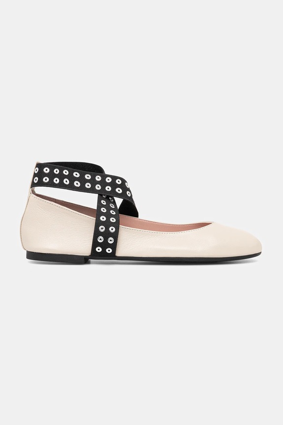 Kožené balerínky Pretty Ballerinas Nicole 52562.002.9101 béžová AW25