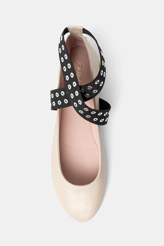Kožené balerínky Pretty Ballerinas Nicole 52562.002.9101 béžová
