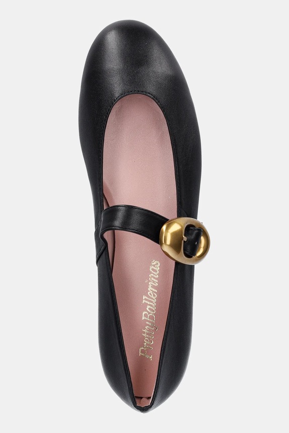 Кожаные балетки Pretty Ballerinas Nicole чёрный 52563.001.9101
