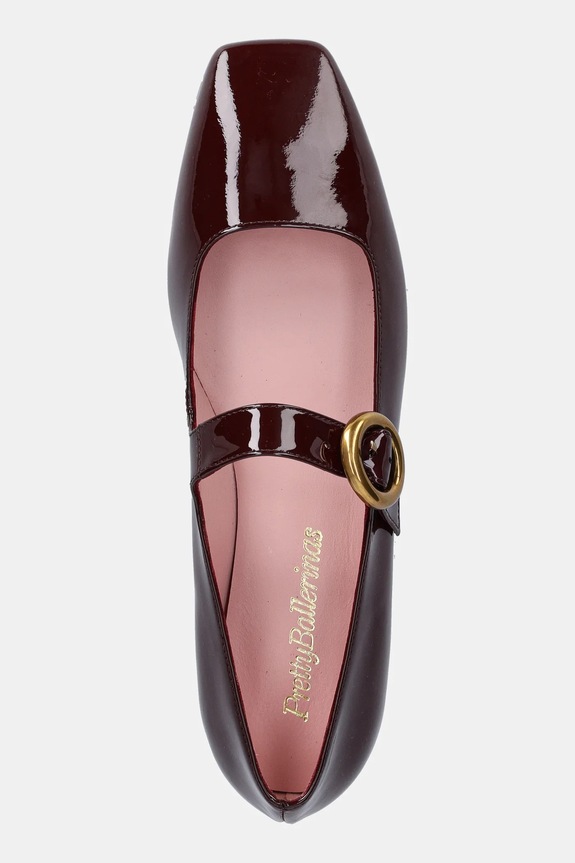 Pretty Ballerinas baleriny skórzane Camille bordowy 52659.001.9301