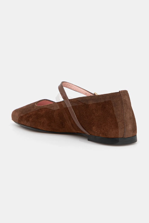 Obuv Semišové baleríny Pretty Ballerinas Camille 52217.002.9301 hnedá