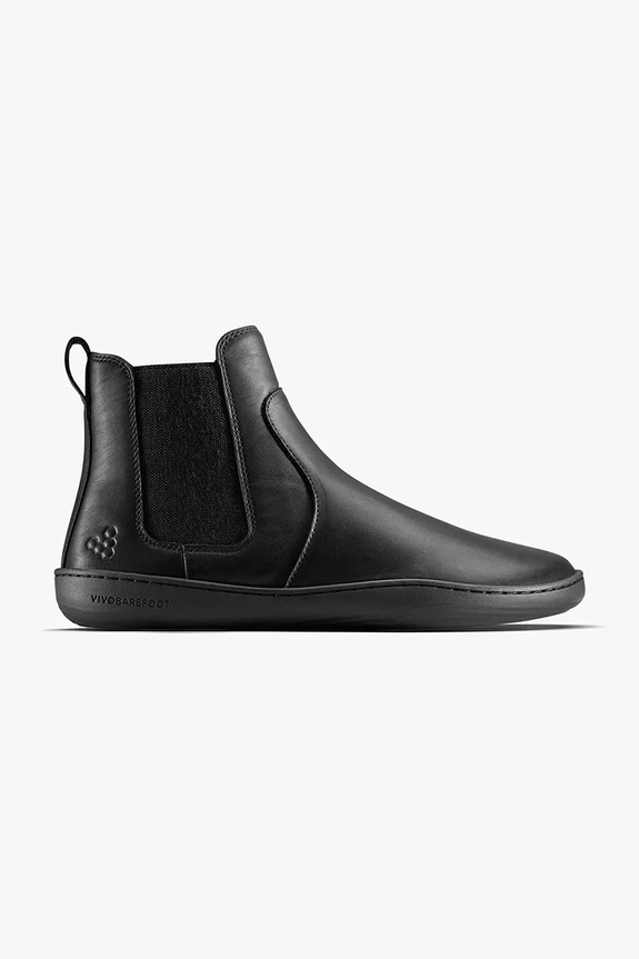 Kožené kotníkové boty Vivobarefoot SENSUS CHELSEA textilní černá 209568