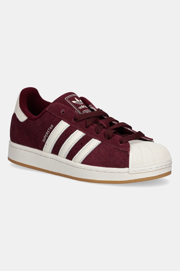 adidas Originals sneakers din piele întoarsă Superstar II piele întoarsă burgundia HQ4913