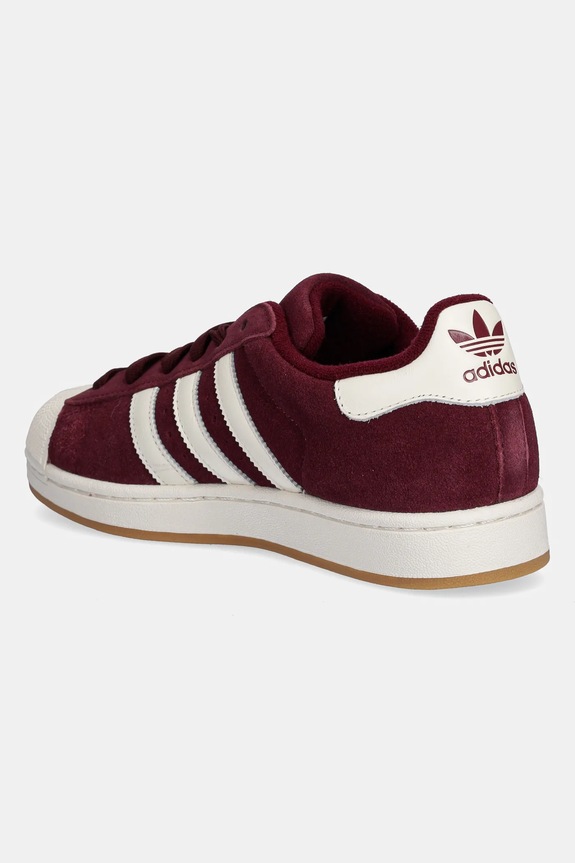 Încălțăminte adidas Originals sneakers din piele întoarsă Superstar II HQ4913 burgundia