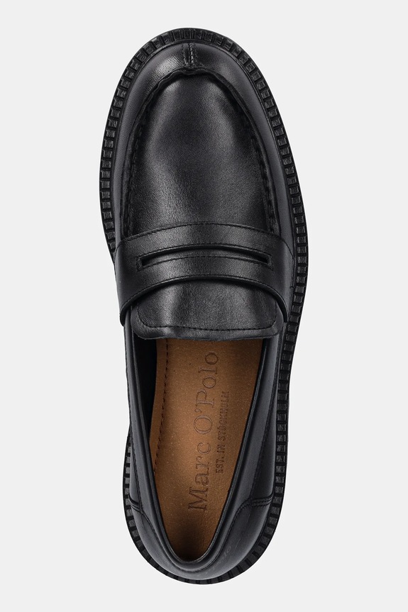 Marc O'Polo mocasini de piele Phia negru 50718093201100