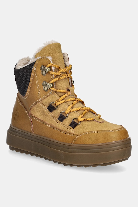 U.S. Polo Assn. botine ICY007 cu snur galben ICY007W.EUH1