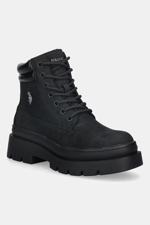 U.S. Polo Assn. botine SHONA001 cu snur negru SHONA001W.EHY1