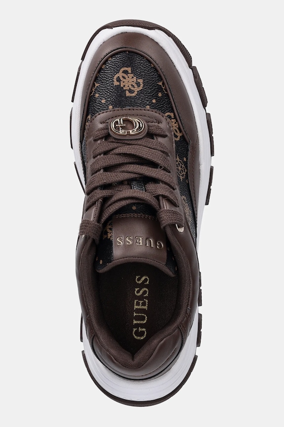 Guess sneakers BERRETT2 marrone FLFBRT.PEL12.BROWN