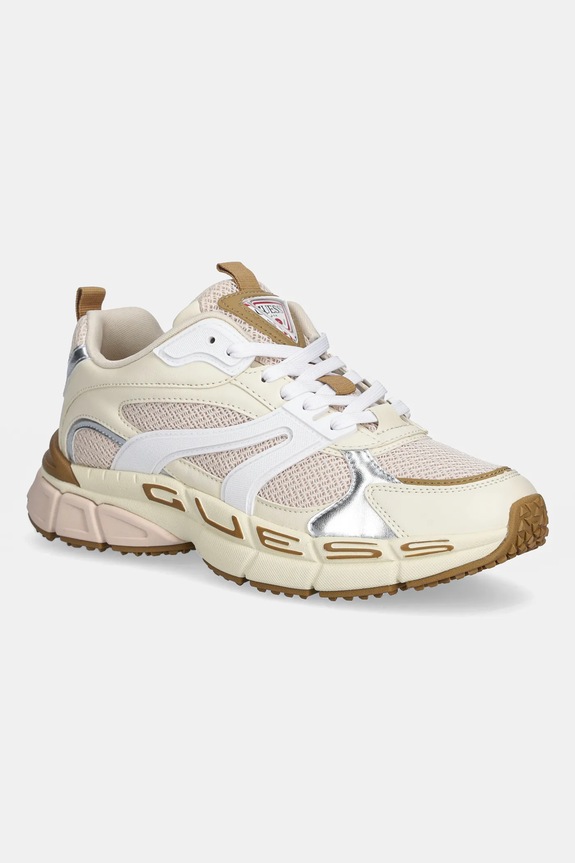 Sneakers Guess BEVALLI συνθετικό μπεζ FLFBVL.ELE12.IVORY