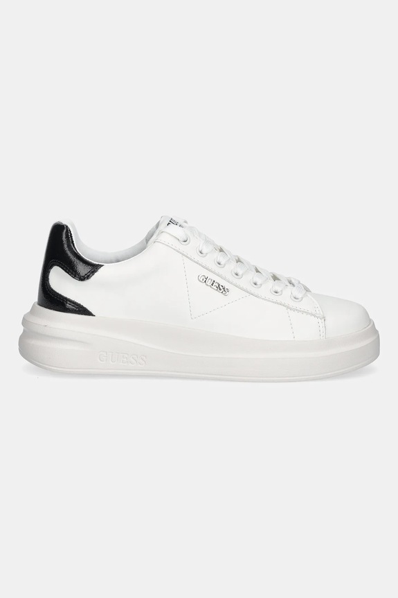 Δερμάτινα sneakers Guess ELBINA10 FLFE10.PEL12.WHIBL λευκό AW25