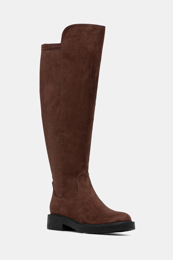 Čizme Guess FYZA2 na patentni zatvarač smeđa FLFF2Z.ESU11.BROWN