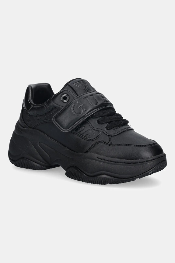 Superge Guess HELINN Imitacija zrnatega usnja črna FLFHNN.ELE12.BLACK