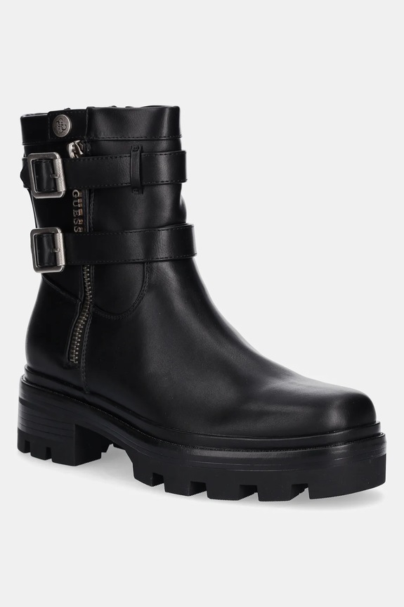 Guess stivaletti alla caviglia LYNDEN flat nero FLFLYN.ELE10.BLACK