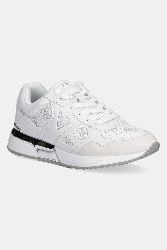 Guess sneakers MICKAY sintetic alb FLFMIC.ELE12.WHIGR