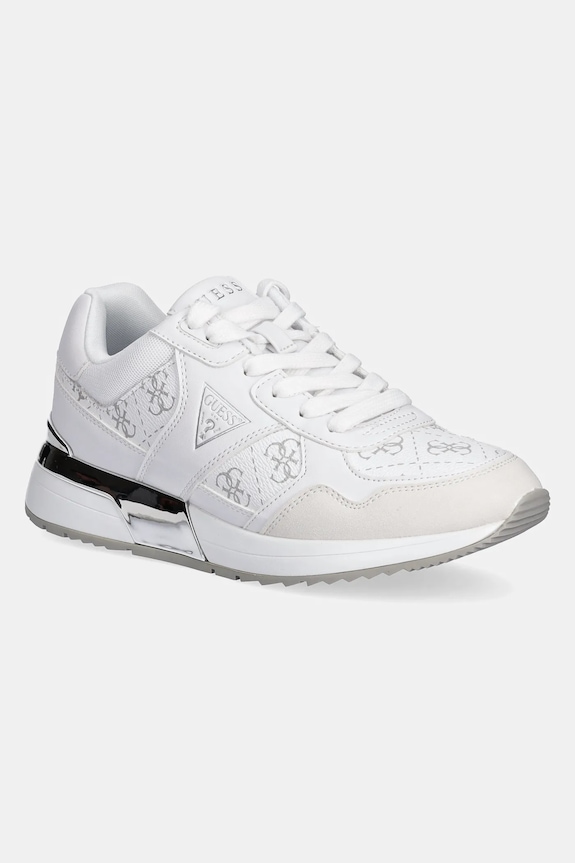 Guess sneakers MICKAY sintetic alb FLFMIC.ELE12.WHIGR