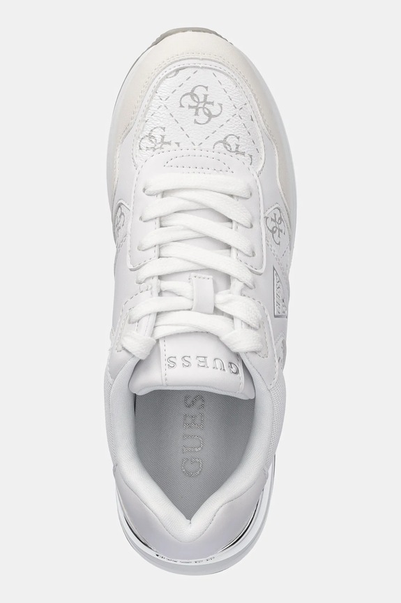 Guess sneakers MICKAY alb FLFMIC.ELE12.WHIGR