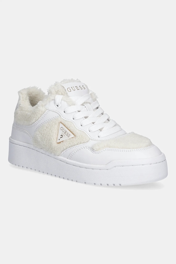 Tenisky Guess MIRAM10 imitácia kože biela FLFM10.FAB12.WHITE